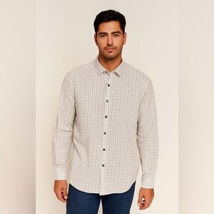 UNTUCKit Slim Fit Wrinkle Free Button Down Shirt Mens XL Black and White Check